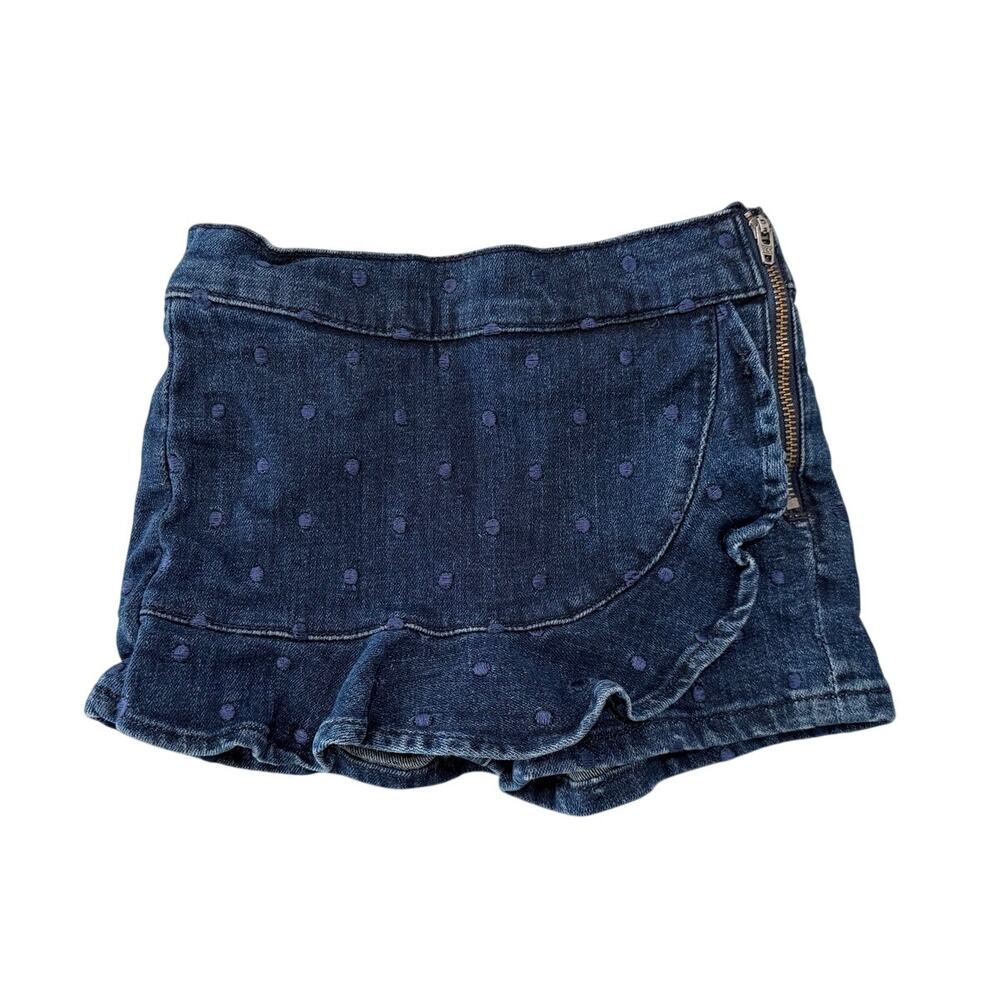 DL1961 Lola Polka Dot Denim Ruffle Skort Girls Size 3